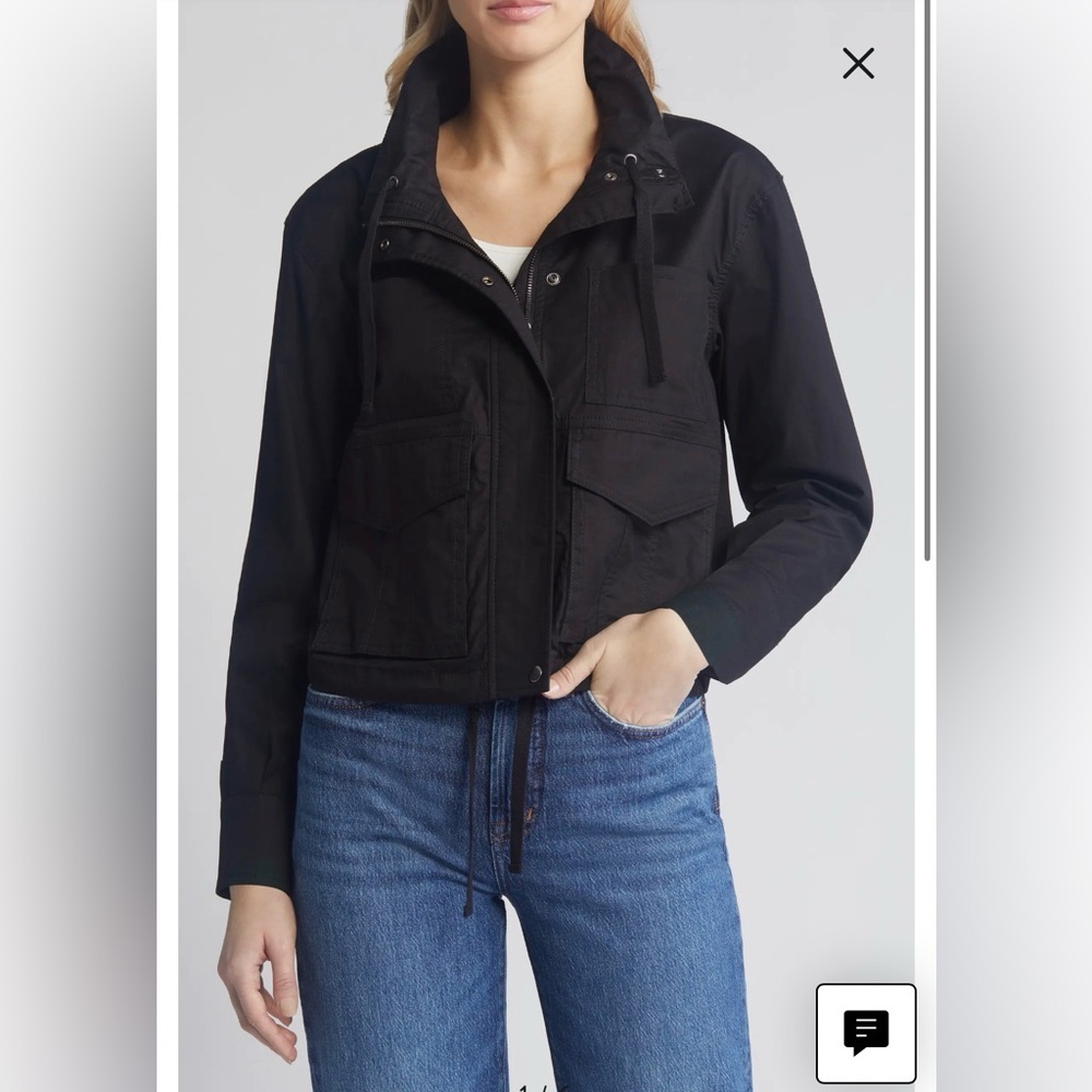 NWT Wit & Wisdom Black Utility Jacket